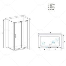 Душевой уголок RGW Passage PA-145 100х80 020814580-11 профиль Хром стекло прозрачное
