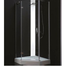 Душевой уголок Cezares Bergamo 100x100 L BERGAMO-W-P-1-100-C-Cr-L-IV профиль Хром стекло прозрачное