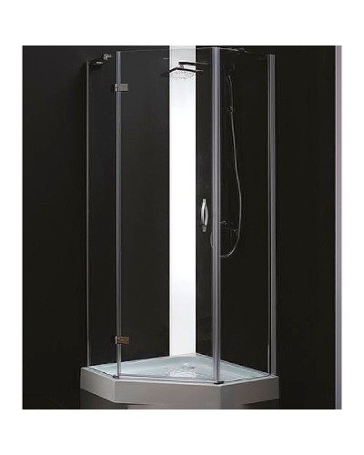 Душевой уголок Cezares Bergamo 100x100 L BERGAMO-W-P-1-100-C-Cr-L-IV профиль Хром стекло прозрачное