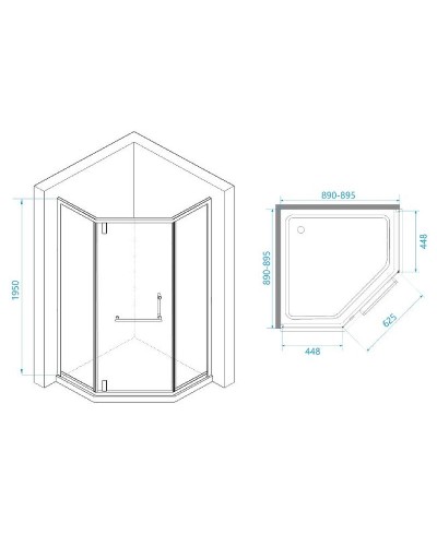 Душевой уголок RGW Hotel HO-084 90х90 350608499-21 профиль Хром стекло матовое-сатинат