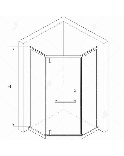 Душевой уголок RGW Hotel HO-084 90х90 350608499-21 профиль Хром стекло матовое-сатинат