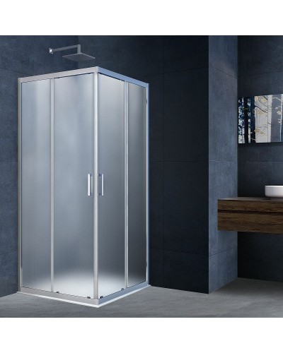 Душевой уголок Vincea Alpha 90x90 VSS-3AL900MT профиль Хром стекло текстурное