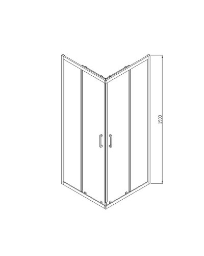 Душевой уголок Vincea Alpha 100x100 VSS-3AL100CL профиль Хром стекло прозрачное