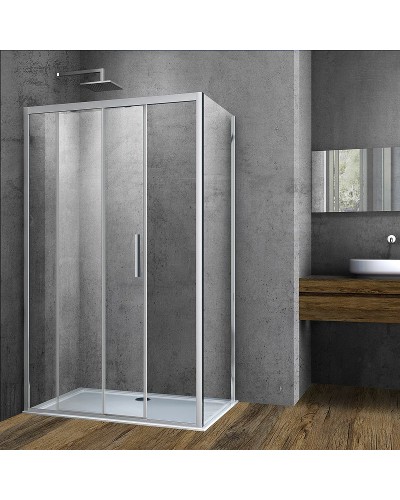 Душевой уголок Vincea Soft 120x100 VSR-3SO1012CL профиль Хром стекло прозрачное