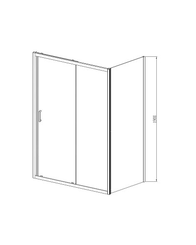 Душевой уголок Vincea Alpha 130x80 VSR-3AL8013CL профиль Хром стекло прозрачное