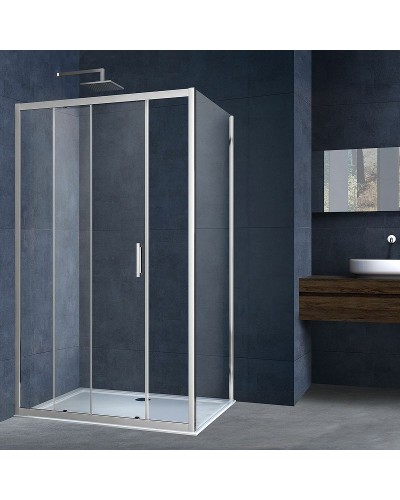 Душевой уголок Vincea Alpha 140x80 VSR-3AL8014CL профиль Хром стекло прозрачное