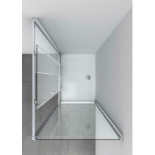 Душевой уголок Vincea Alpha 100x90 VSR-3AL9010MT профиль Хром стекло текстурное