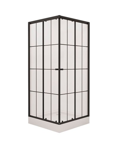 Душевой уголок Niagara Nova 100х100 NG-0100-14 профиль Черный стекло прозрачное