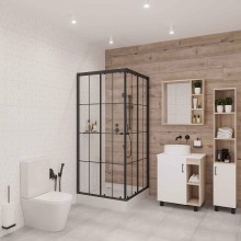 Душевой уголок Niagara Nova 100х100 NG-0100-14 профиль Черный стекло прозрачное