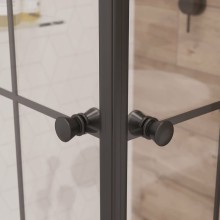 Душевой уголок Niagara Nova 100х100 NG-0100-14 профиль Черный стекло прозрачное