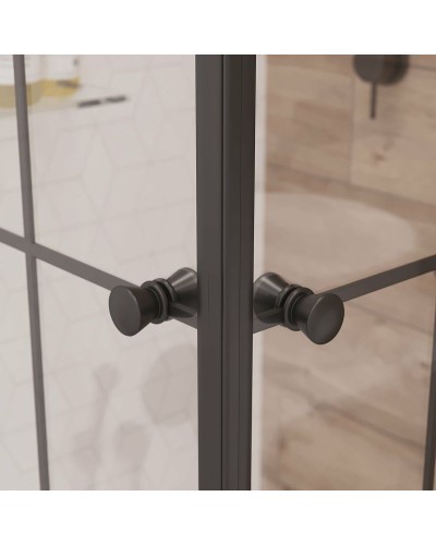 Душевой уголок Niagara Nova 100х100 NG-0100-14 профиль Черный стекло прозрачное