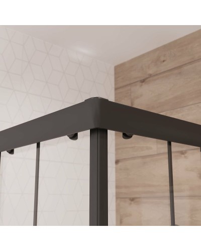 Душевой уголок Niagara Nova 100х100 NG-0100-14 профиль Черный стекло прозрачное