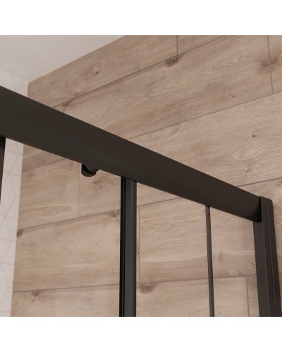 Душевой уголок Niagara Nova 100х100 NG-0100-14 профиль Черный стекло прозрачное