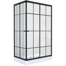 Душевой уголок Niagara Nova 120х80 NG-0120-14 профиль Черный стекло прозрачное