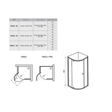 Душевой уголок Ravak Pivot PSKK3 80x80 37644101Z1 профиль Белый стекло Transparent