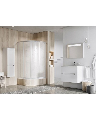 Душевой уголок Ravak Supernova SKCP4-80 Sabina 80x80 31144VU0011 профиль Сатин витраж пластик Pearl