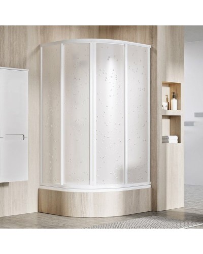 Душевой уголок Ravak Supernova SKCP4-80 Sabina 80x80 31144VU0011 профиль Сатин витраж пластик Pearl