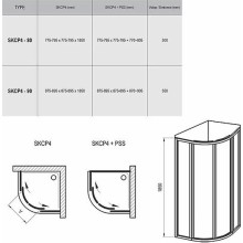 Душевой уголок Ravak Supernova SKCP4-80 80x80 31140U00ZG профиль Сатин стекло Grape