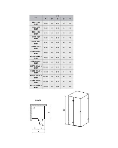 Душевой уголок Ravak Brilliant BSDPS-90/90 90х90 R 0UP77A00Z1 профиль Хром стекло Transparent