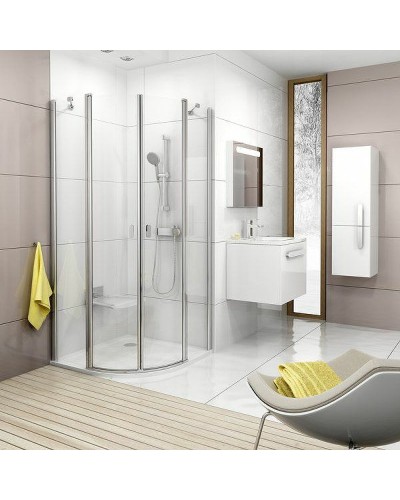 Душевой уголок Ravak Chrome CSKK4 80x80 3Q140C00Z1 профиль Хром стекло Transparent