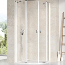 Душевой уголок Ravak Chrome CSKK4 90x90 3Q170100Z1 профиль Белый стекло Transparent