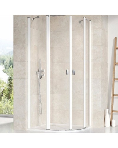 Душевой уголок Ravak Chrome CSKK4 90x90 3Q170100Z1 профиль Белый стекло Transparent