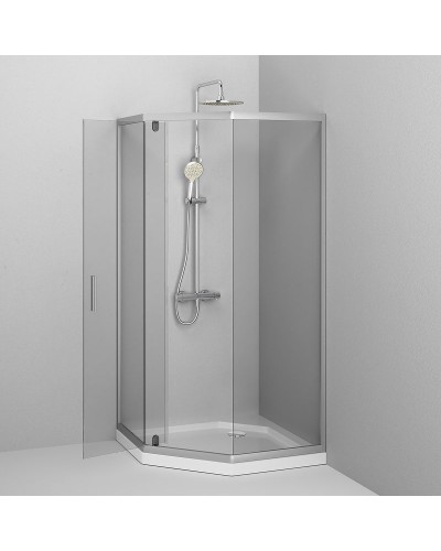 Душевой уголок AM.PM Gem 90x90 W90G-405-090MT профиль Хром матовый стекло прозрачное