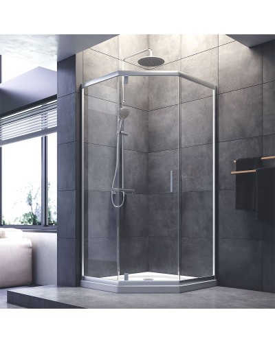 Душевой уголок AM.PM Gem 90x90 W90G-405-090MT профиль Хром матовый стекло прозрачное