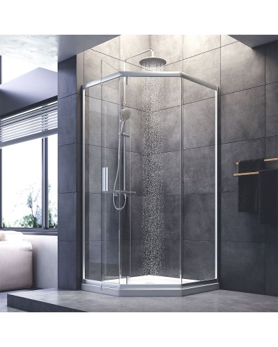 Душевой уголок AM.PM Gem 90x90 W90G-405-090MT профиль Хром матовый стекло прозрачное