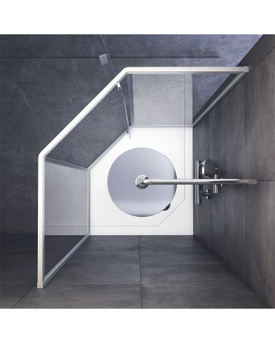 Душевой уголок AM.PM Gem 90x90 W90G-405-090MT профиль Хром матовый стекло прозрачное