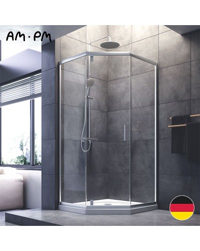 Душевой уголок AM.PM Gem 90x90 W90G-405-090MT профиль Хром матовый стекло прозрачное