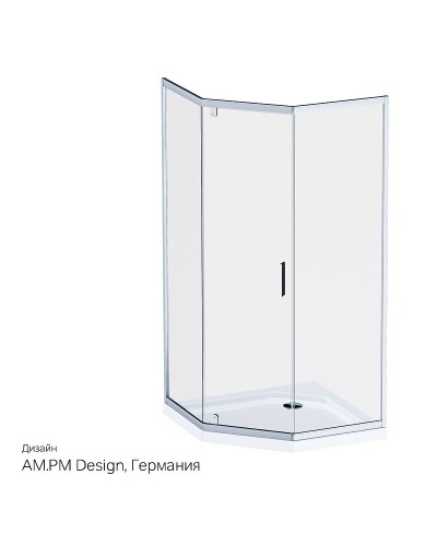 Душевой уголок AM.PM Gem 90x90 W90G-405-090MT профиль Хром матовый стекло прозрачное