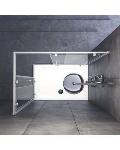 Душевой уголок AM.PM Gem 120x80 W90G-404-120280-MT профиль Хром матовый стекло прозрачное