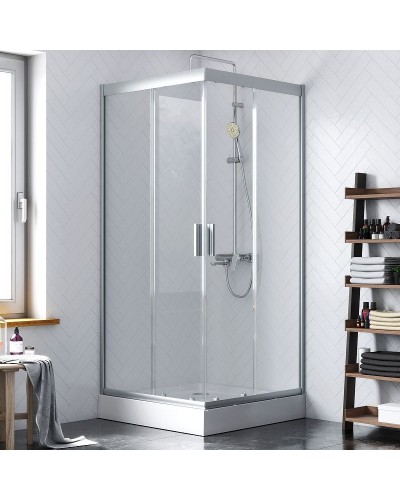 Душевой уголок Damixa Skyline 90x90 DX35WG-403-090MT профиль Хром матовый стекло прозрачное