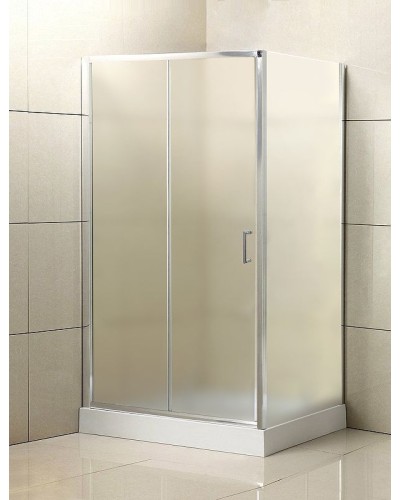 Душевой уголок BelBagno Uno 100х80 UNO-AH-1-100/80-P-Cr профиль Хром стекло рифленое