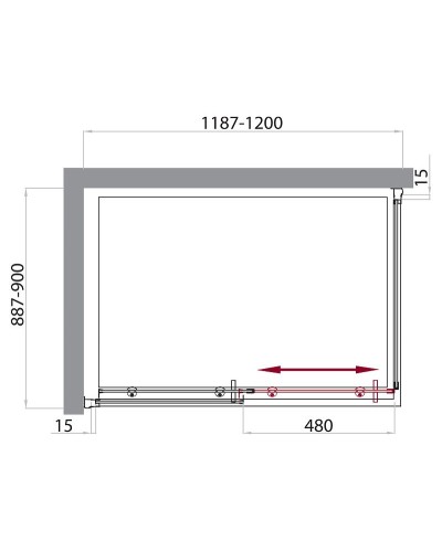 Душевой уголок BelBagno Uno 120х90 UNO-AH-1-120/90-C-Cr профиль Хром стекло прозрачное