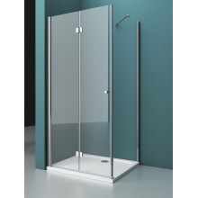 Душевой уголок BelBagno Albano 100х90 ALBANO-ASH-1-100/90-C-Cr профиль Хром стекло прозрачное