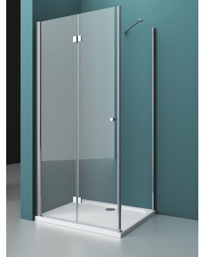 Душевой уголок BelBagno Albano 100х90 ALBANO-ASH-1-100/90-C-Cr профиль Хром стекло прозрачное