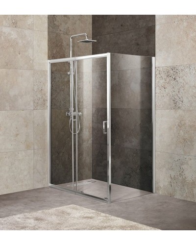 Душевой уголок BelBagno Unique 135х90 UNIQUE-AH-1-120/135-90-C-Cr профиль Хром стекло прозрачное