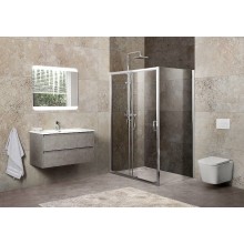 Душевой уголок BelBagno Unique 135х90 UNIQUE-AH-1-120/135-90-C-Cr профиль Хром стекло прозрачное