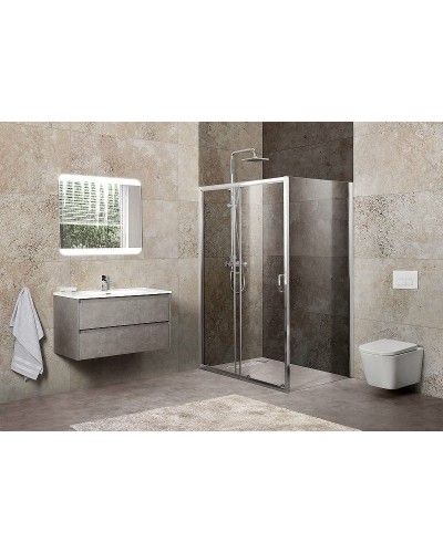 Душевой уголок BelBagno Unique 135х90 UNIQUE-AH-1-120/135-90-C-Cr профиль Хром стекло прозрачное