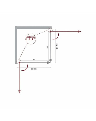 Душевой уголок BelBagno Etna 70х70 ETNA-A-2-70-C-Cr профиль Хром стекло прозрачное