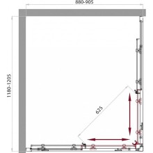 Душевой уголок BelBagno Sela 120х90 SELA-AH-2-120/90-P-Cr профиль Хром стекло рифленое