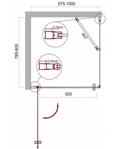 Душевой уголок BelBagno Etna 100х80 ETNA-AH-1-100/80-C-Cr профиль Хром стекло прозрачное
