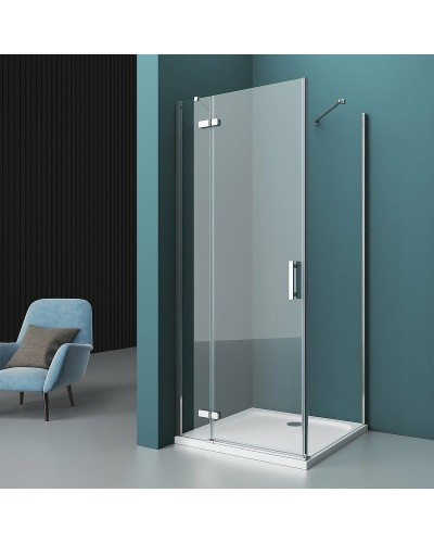 Душевой уголок BelBagno Kraft 100х80 KRAFT-AH-12-100/80-C-Cr-L профиль Хром стекло прозрачное
