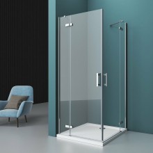 Душевой уголок BelBagno Kraft 100х90 KRAFT-AH-22-100/90-C-Cr-L профиль Хром стекло прозрачное