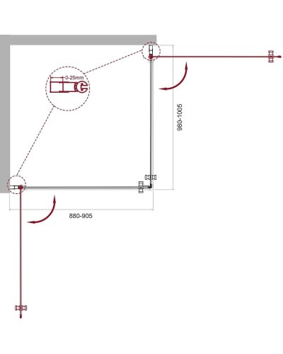 Душевой уголок BelBagno Etna 90х100 ETNA-AH-2-90/100-C-Cr профиль Хром стекло прозрачное