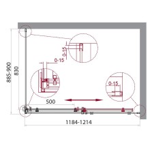 Душевой уголок BelBagno Acqua 120х90 ACQUA-AH-1-120/90-C-Cr профиль Хром стекло прозрачное