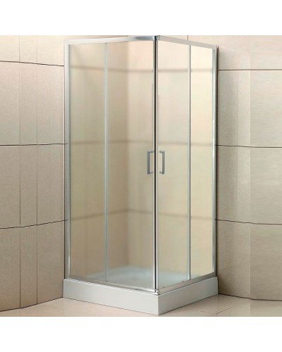 Душевой уголок BelBagno Uno 85х85 UNO-195-A-2-85-P-Cr профиль Хром стекло рифленое