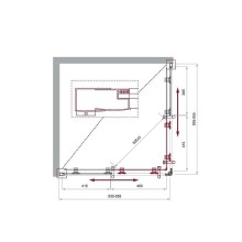 Душевой уголок BelBagno Uno 95х95 UNO-195-A-2-95-C-Cr профиль Хром стекло прозрачное
